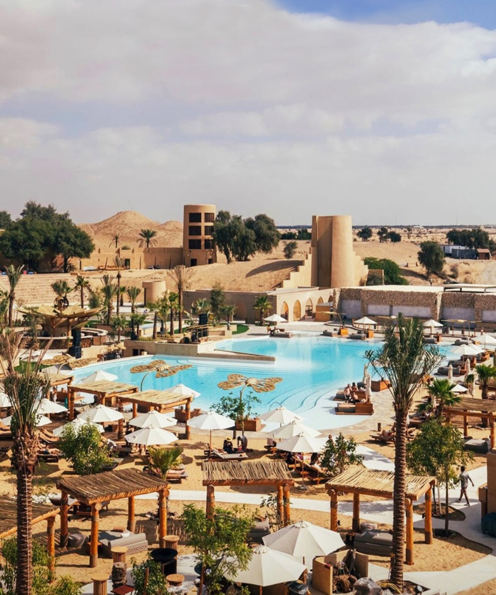 Dubai Desert Resort, with lodges, pools & events arenas